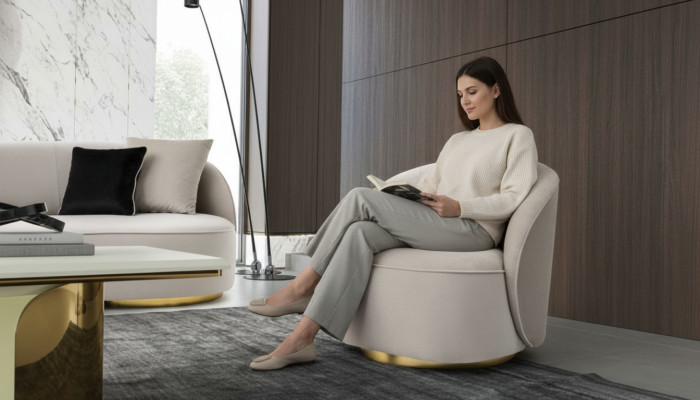 Krēsla mūsdienu vienvietīgais dizains Krēsla iekārtojums Dzīvojamā istaba Sofa 1-vietīgs.