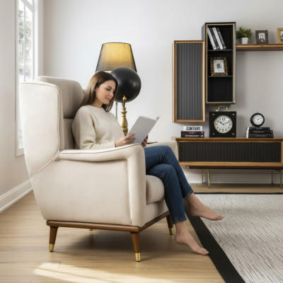 Krēsls Moderns vienvietīgais luksusa krēsls Iekārtojums Dzīvojamā istaba Sofa 1-vietīgs Jauns