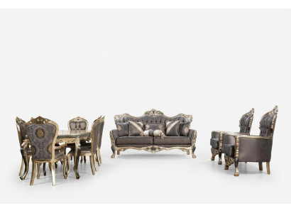 Sofas komplekts 3+1+1 sēdvietas dizaina dīvānam ar polsteri, relaksējošu klasisku dīvānu
