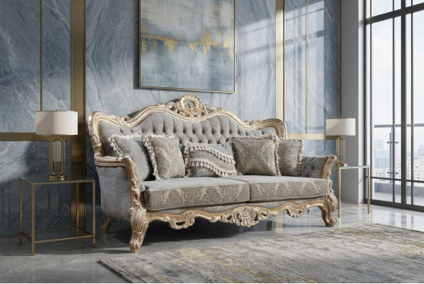 Chesterfield 3 -vietīgs dizainera dīvāns luksusa mēbelu dīvāni auduma auduma.