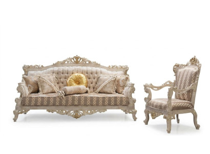 Sofa komplekts Klasiski luksusa dīvāni krēsli Dzīvojamā istaba komplekts 3+1 sēdvietas Chesterfield