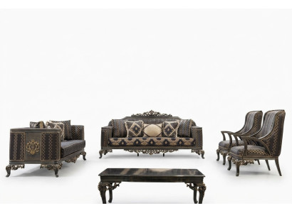 Dīvāns Chesterfield dizainiera grupa 5 gab. komplekts dīvāni 3+3+1+1 vietas galds