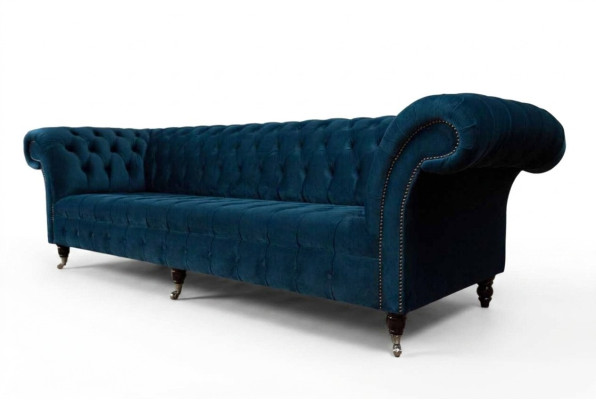 Dizainera dīvāns 3 vietas Chesterfield mīksta mēbele sēžojamais 3-vietīgs tekstils sofa
