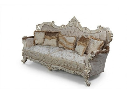 Chesterfield Baroka trīsvietīga dīvāna mēbele Auduma Zelta dīvāns