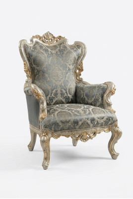 Klasiskais trona krēsls mēbeles baroks krēsls Chesterfield audekls krēsls