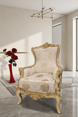 Klasiskais tronis krēsls krēsls mēbeles baroks krēsls Chesterfield samts