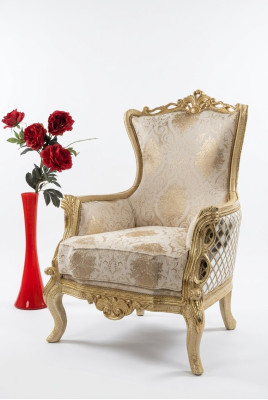 Klasiskais tronis krēsls krēsls mēbeles baroks krēsls Chesterfield samts