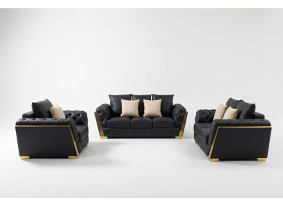 Chesterfield 3+2+1 Dīvānu komplekts Dīvāns Mēbeles Dīvāns Dīvāna komplekts 3 gab.