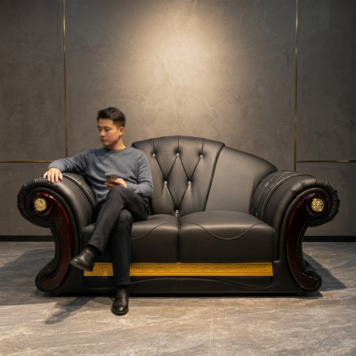 Chesterfield divvietīgs dīvāns dizains Mēbeles Klasiskie dīvāni Iekārtojums