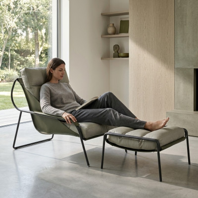 Krēsla + Stāva komplekts Luxus Relax Einarīki Mēbeles Krēsla Pēdu atbalsts 2 gab.