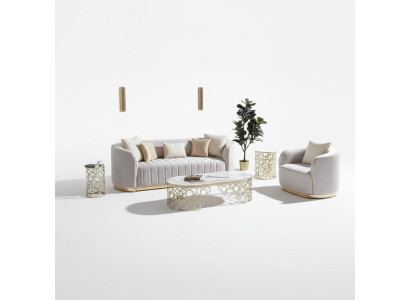 Ovals dīvāns Trīsgabalu dīvāni mēbeles Sofa iekārtojums dzīvojamā istaba audekls