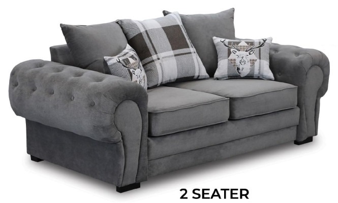 Sofas komplekts 3+2+1 Chesterfield mēbeles Dzīvojamā istaba Tekstils itāliešu stilā