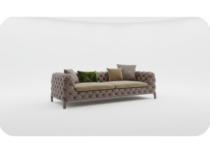 Tauper Chesterfield trīsvietīgais Luxus moderns dīvāns stila dzīvojamā istaba mēbeles