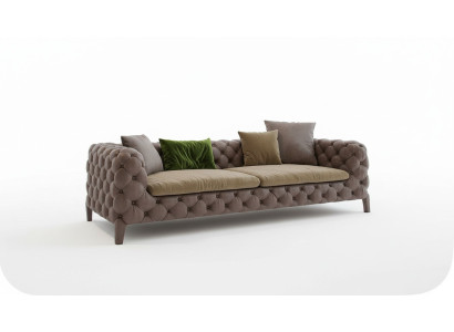 Chesterfield četrvietīgais taupe moderns dīvāns dzīvojamā istabā mēbeles moderns jauns