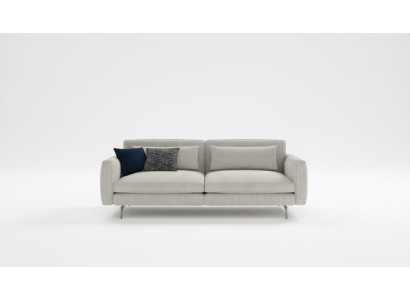 Trijvietīga sofa Mūsdienu dzīvojamās istabas mēbeles Tekstila dīvāni Pelēka Moderns stils