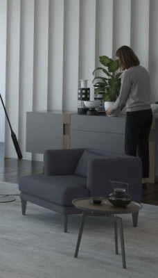 Pelnmains vienvietīgs luksusa dizaina krēsls atpūtas krēsls ausīte moderns