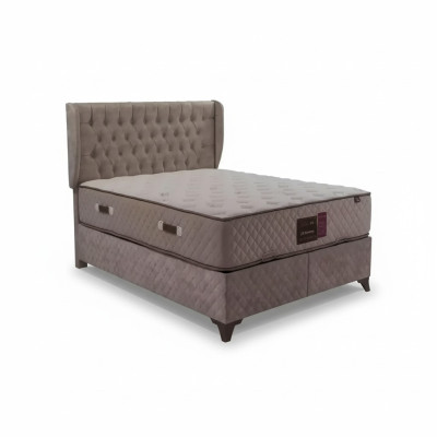 Gulta Chesterfield gultas guļamistabai tekstils 180x200cm ar matraci