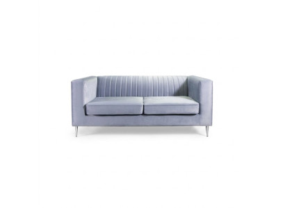 Dīvāns 2-istabas Pelēks Elegants Moderns Luksusa dizains Kokmateriāls Mēbeles Polster Stoff Jauns