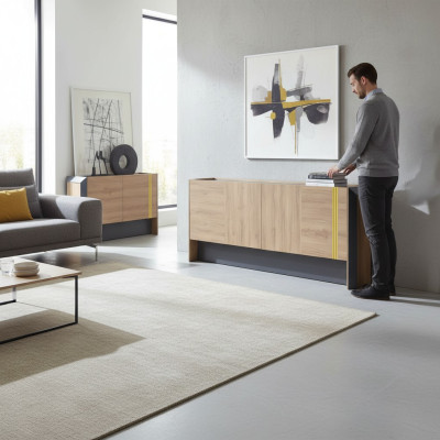 Mūsdienīgs koka komode sideboard biroja mēbele plaukts luksusa mēbele