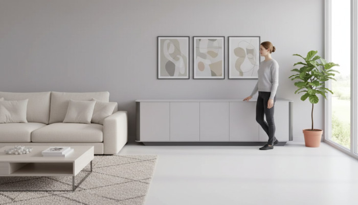 Sideboard Dokumenten Modern Kommode Schrank Holz Büroschrank Grau -> Dokumentu modernais skapji skapis no koka bīra pelēks