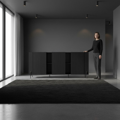 Mūsdienīgs biroja skapītis Sideboard Izcili birojamēbeles Lowboard koka mēbeles Jauni