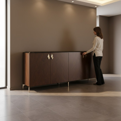 Sideboard Moderns skapis Izliekti Biroja mēbeles Koks Metāls Mēbeles Luksuss