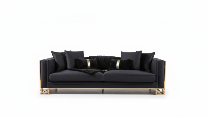 Sofa komplekts Sofa Luxus krēsls 3+1 sēdvieta galds piegulošais galds komplekts 4 gab.