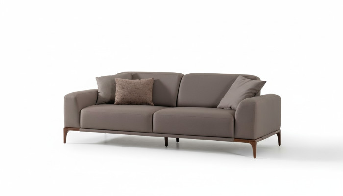 Dzīvojamā istaba Sofa Gulta Trīsvietīgā dizaina luksusa mēbeles brūna