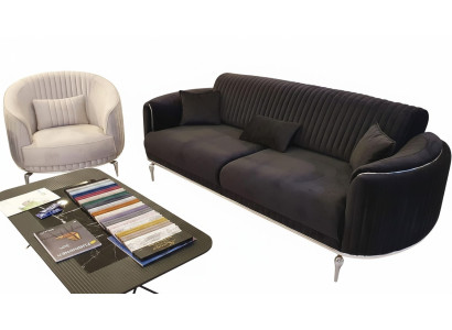 Wohnzimmer Sofagarnitur 3 1 Sitzer Set Design Sofas Polster  Modern neu