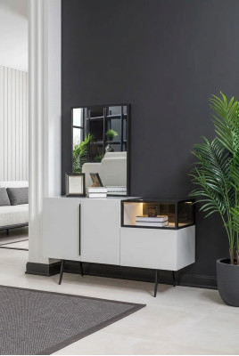 Izsmalcināts minimalistisks skapis guļamistabai modernā stilā