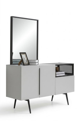 Izsmalcināts minimalistisks skapis guļamistabai modernā stilā