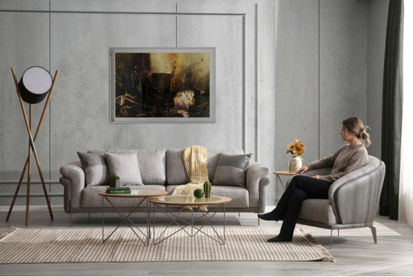 Sofas gultasgarnitūra 3+1 sējājs mīkstā mēbeļu garnitūra dīvāni krēsli luksuss 2x galdini komplekts