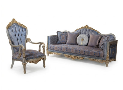 Baroka Sofa Chesterfield 3+1 vietu galdiņš dīvāns komplekts, mēbeles polsterējums