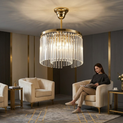 Gaisma Kronleuchter Wohnzimmer griesti lampa Kronleuchter gold neu