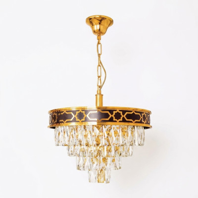 Luksusa lustra griestu lampa griestu lampa pendelēšanas lampa jauns kristāls.