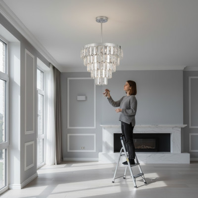 Lustras griestu lampa viesistabā griestu apgaismojums lustras luksus lampas