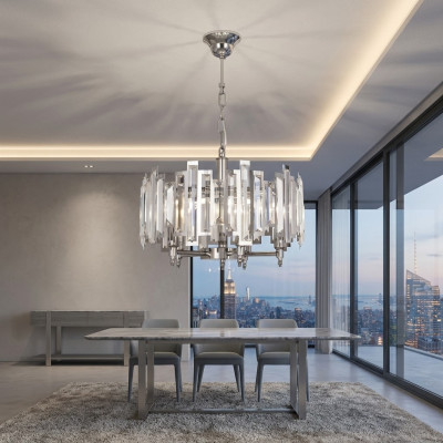 Apgrozāma lampa Gaisma Sudraba griestu lampa Apgaismojums Lampa 50x65cm