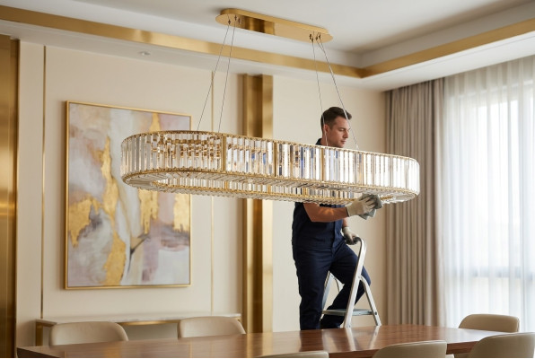 Galds lustra kristālu lampa lampas lustrs ovāls