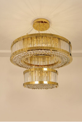 Gultņlampas dzīvojamo istabu stils Moderna griestu lampa luksusa lampa ar kristālu