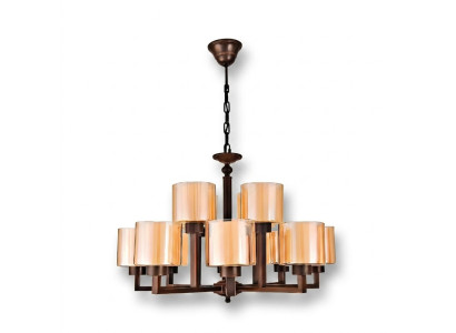 Gaiša zelta griestu lampa - Skaista griestu lampa stikls dzīvoklī