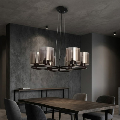 Gaisma griesti lampa Gaisma apgaismojums melns lampa stikls