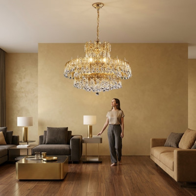 Luksusa griestu lampa viesnīcai Lielais griestu lusters 75x120cm.