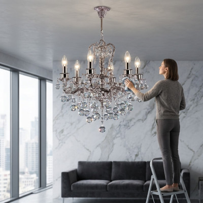 Gaisma Kronleuchter Kristall griesti lampa Pakaramā lampu dzīvojamā istabā
