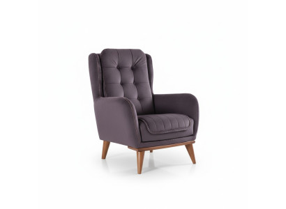 Chesterfield krēsls atpūtai Kluba sofa vienvietīgs dīvāns polsterēts mēbeles brūnā krāsā