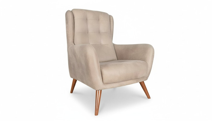 Chesterfield krēsla kluba dīvāns vienpersonas dīvāns mēbeles beige relaksējošs jauns