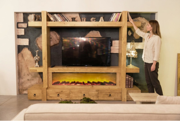 Dzīvojamā istaba tv koka skapja siena mēbeles TV skapi 240x205 papildu siena