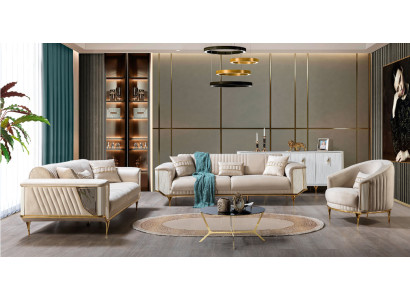 Sofas komplekts 3+3+1 sēdvieta Moderns dīvāns dzīvojamā istaba Luksusa komplekts Jaunums