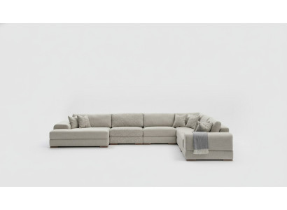 Stūra dīvāns U formā Dzīvojamās istabas dīvāns Sofa Dizains Moderns Mēbeles 150x425x320