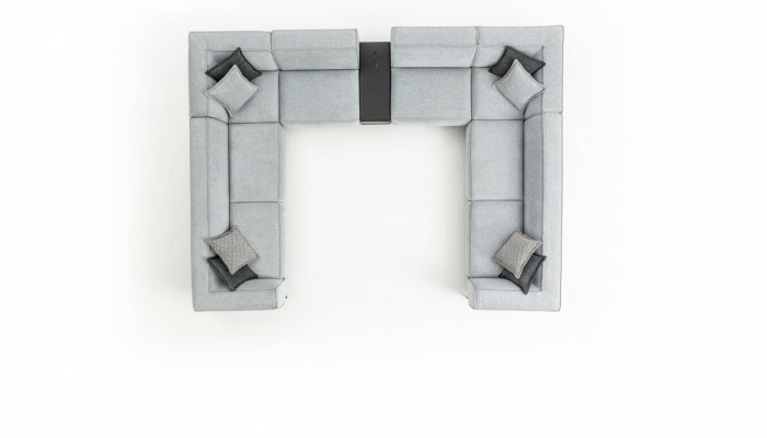 Stūra sofa "U" formas mēbeles dzīvojamā istaba luksusa modernā lielā dīvānā.