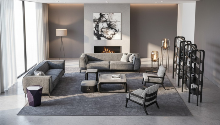 Sofas ar krēsliem 431 sēdvietu dīvānkomplekts ar luksusa xxl auduma dīvānu mēbeļēm